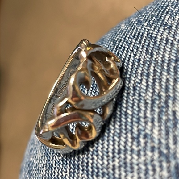 Tiffany and co Paloma Picasso triple heart Sterling ring - Picture 10 of 11